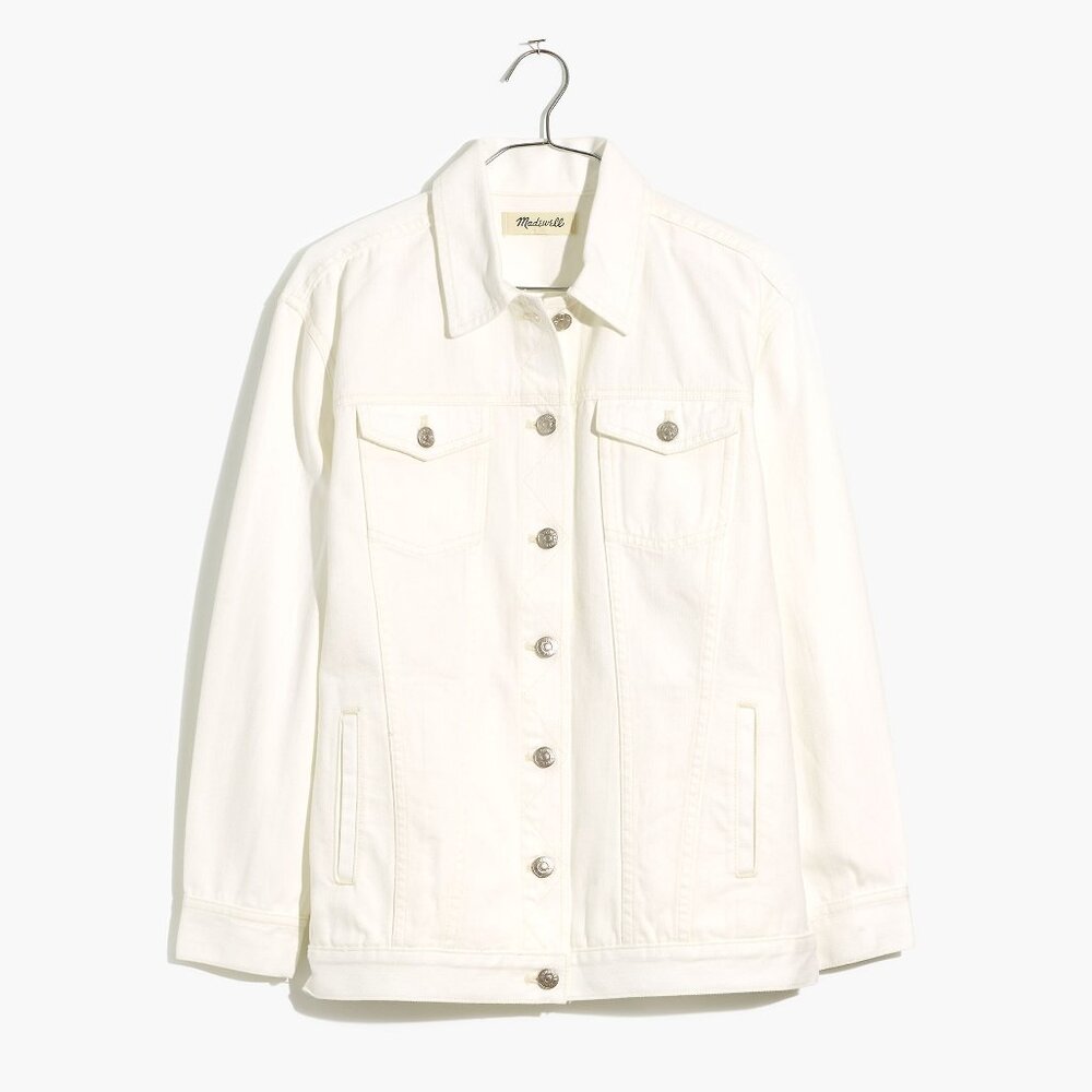 Madewell Oversized Jean Jacket in Tile White XS